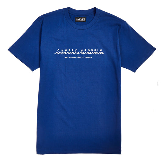 CHOPPY CROSSIN ANNIVERSARY T-SHIRT BLUE