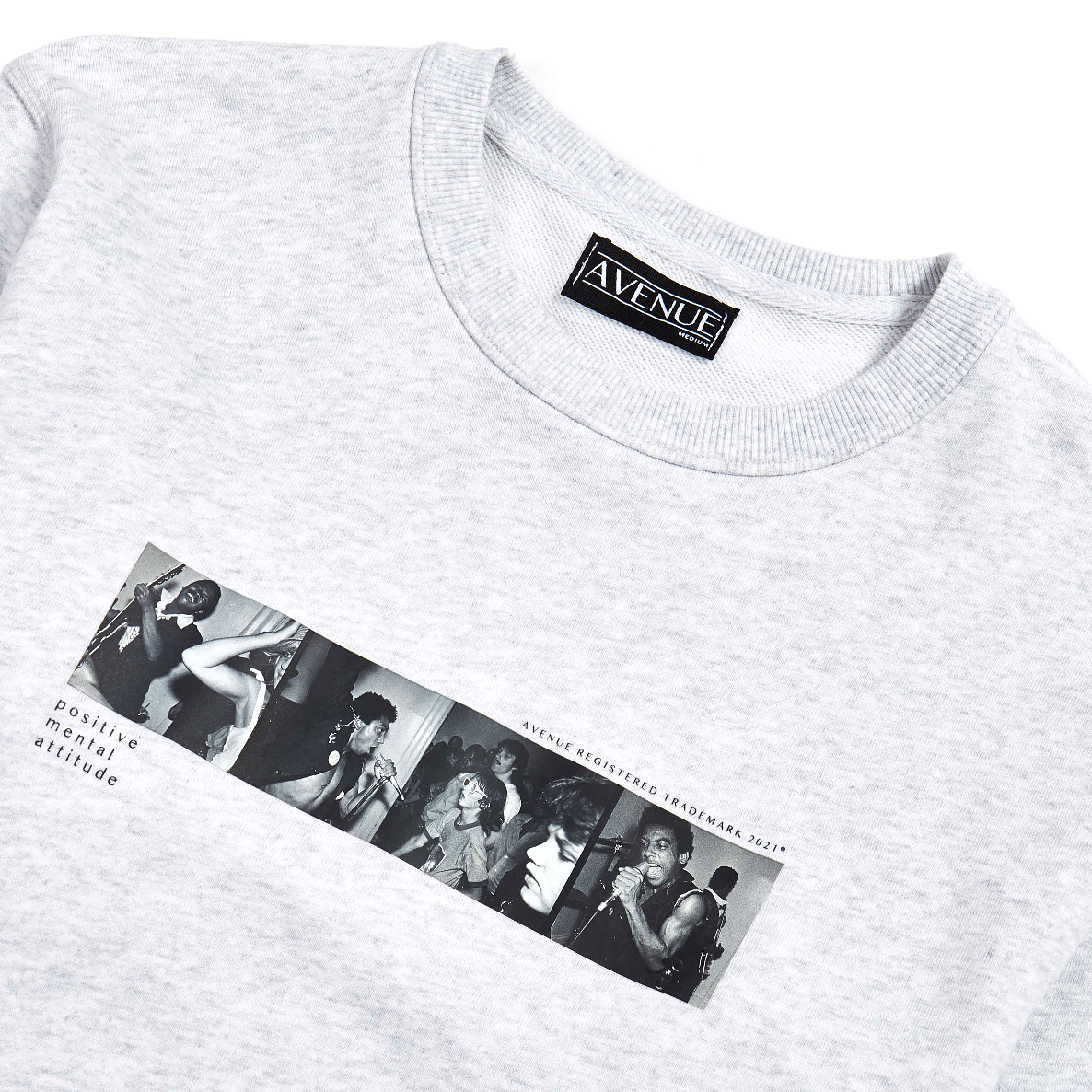 PMA FRENCH TERRY CREWNECK HEATHER GREY